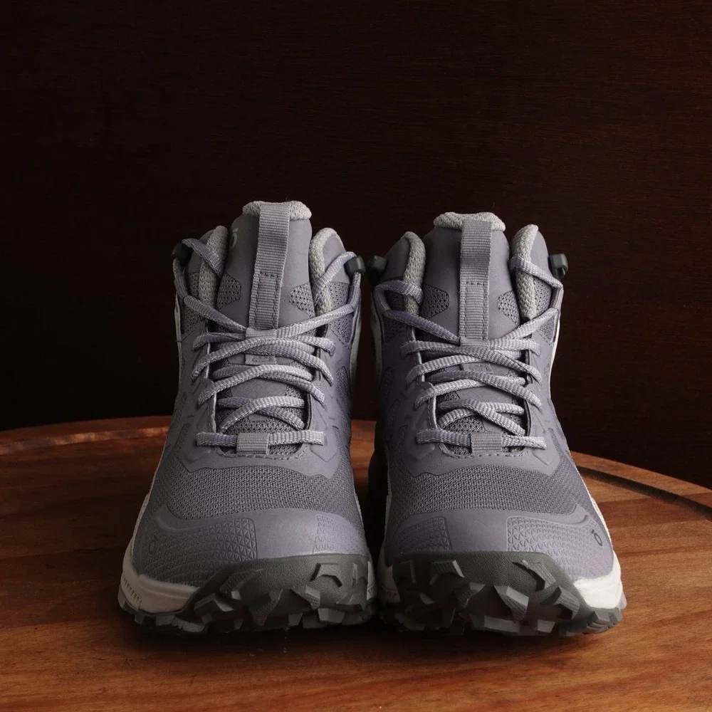 Oboz Hiking Boots Womens SZ 6.5 Gray Katabatic Mid Outdoor Trail Gorpcore NWOB